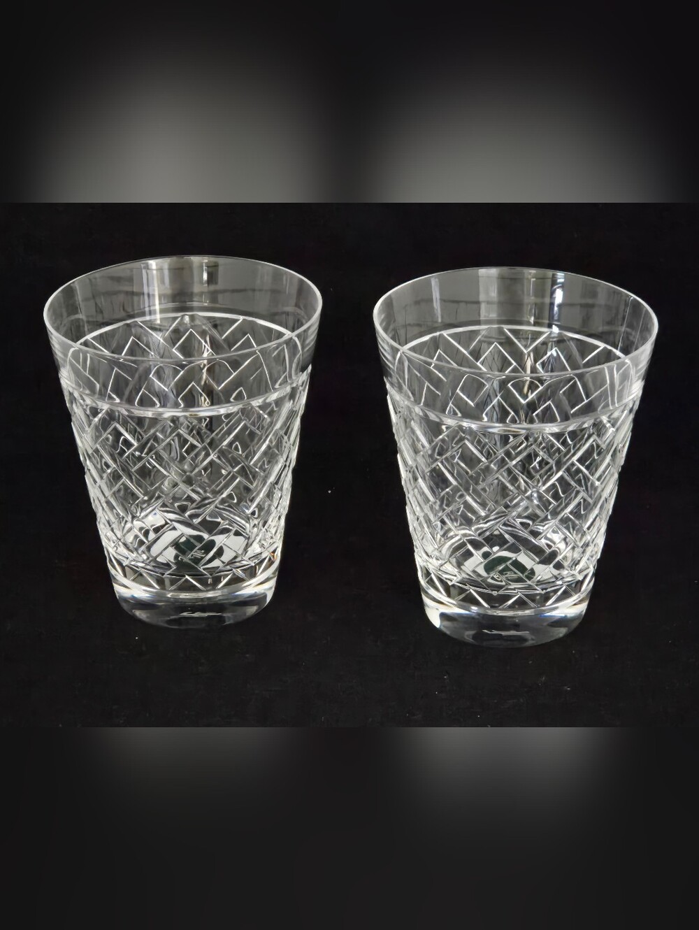 Ralph Lauren Lattice Double Old Fashioned Beverage Glasses (2)